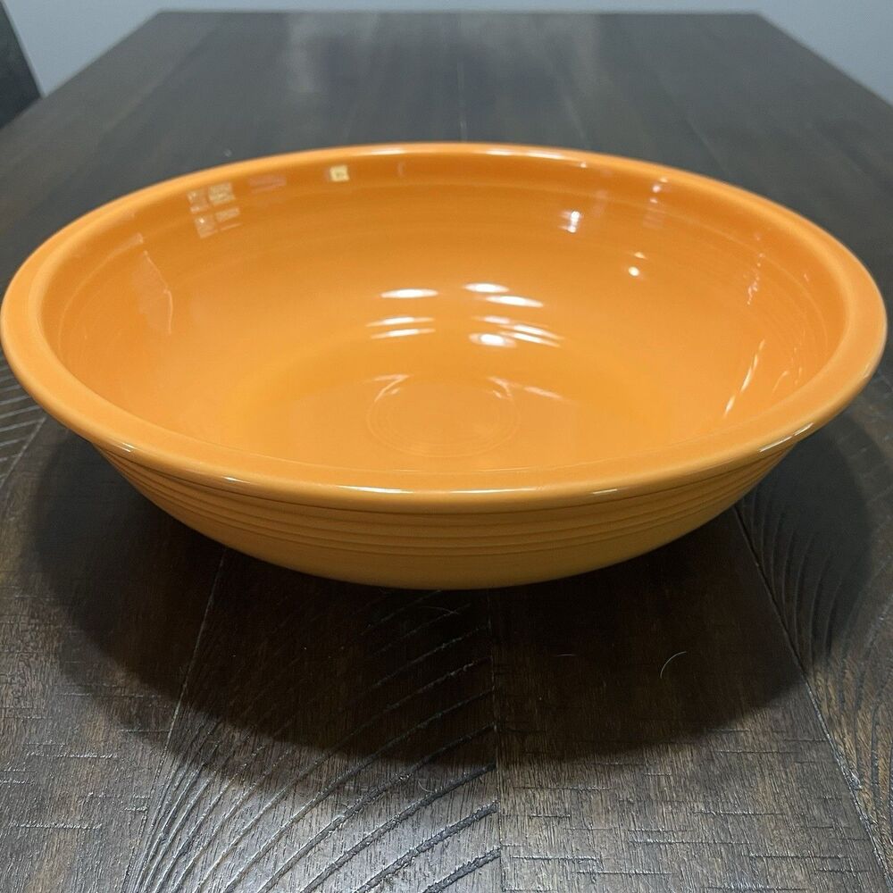Fiesta Tangerine Orange Pasta Bowl Mixing Bowl 12.5” Homer Laughlin FiestaWare